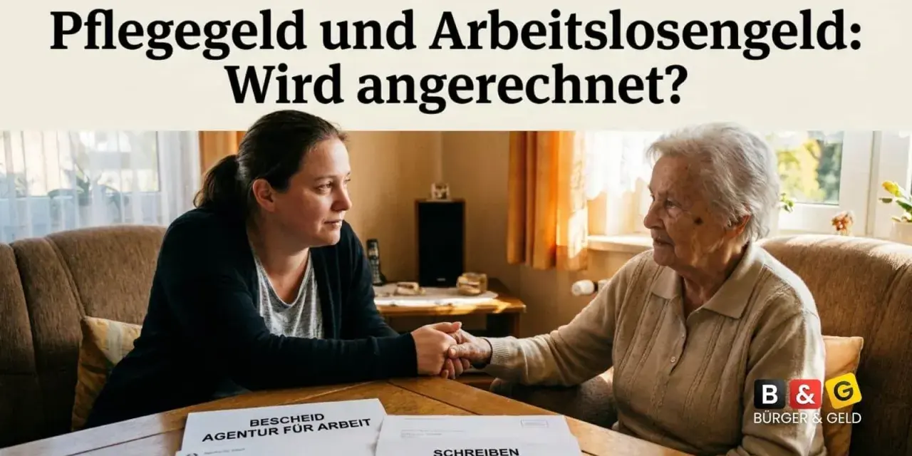 Eine junge Frau hält die Hand einer älteren Dame. Auf dem Tisch liegen Dokumente. Darf ich arbeiten, wenn ich Pflegegeld bekomme?